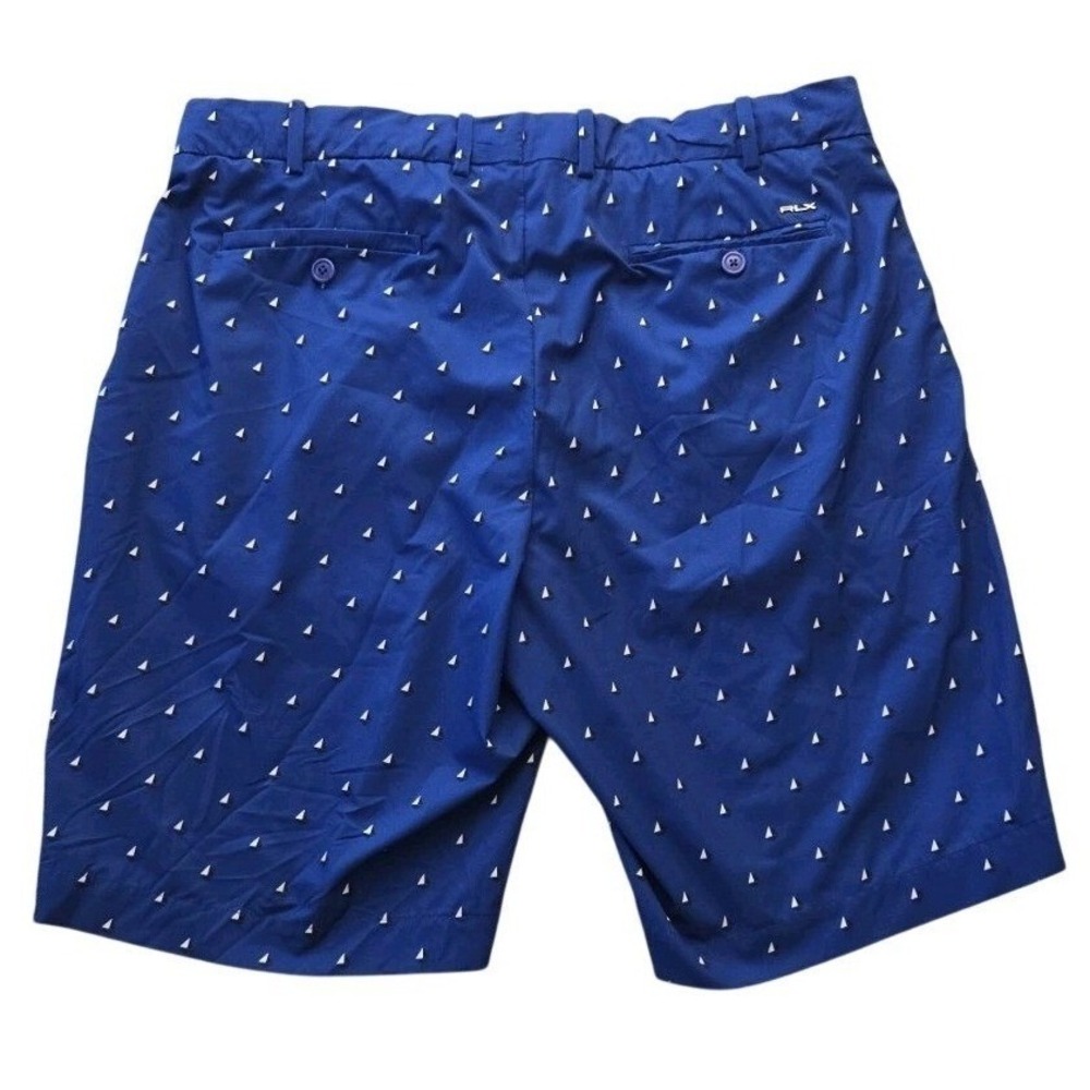 RLX Ralph Lauren Shorts Mens Size 36 Blue Sailboat Performance Golf Casual - Picture 2 of 10